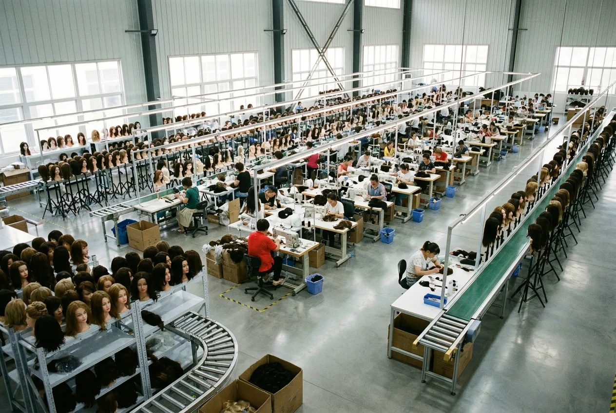 Source Wigs 15,000 sq ft factory floor in Qingdao, China