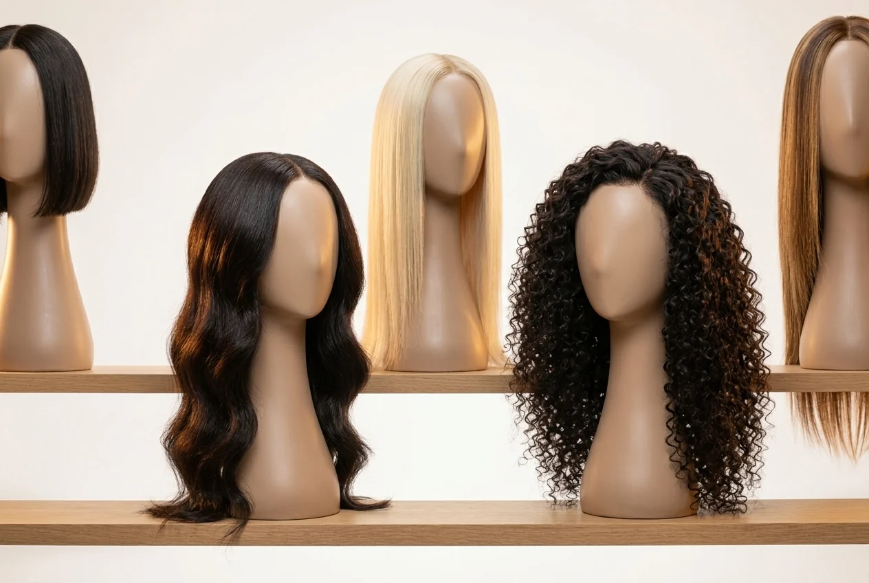 Wholesale human hair wigs - 100% virgin hair, 150-250% density